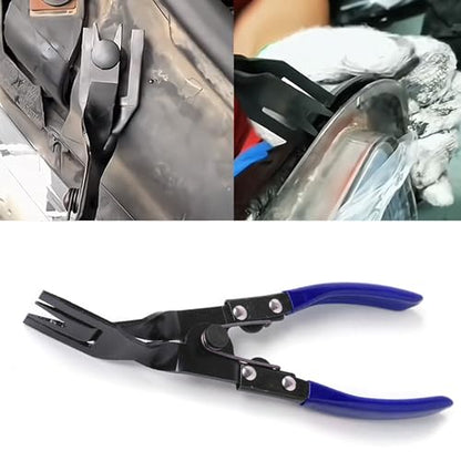 Panel Clip Removal Plier, Automotive Door Panel Upholstery Trim Clip Removal Tool, Remove Push Pin and Press in Trim Clip Fasteners Lift Action Plier (Blue) - color: Blue