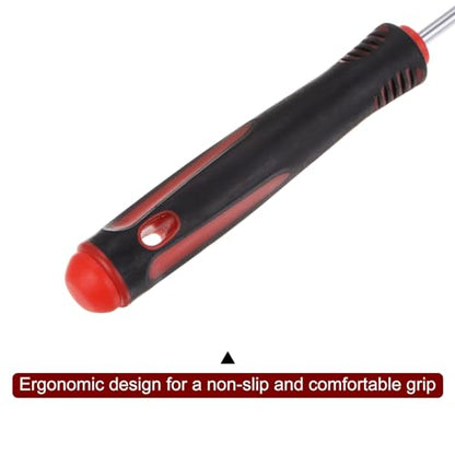 HARFINGTON 4 Pieces Pick and Hook Set 165mm Zinc Alloy Nylon Handle Round Automotive Pick Tool Set for Removing O Rings Small Items, Black Red - color: Black Red