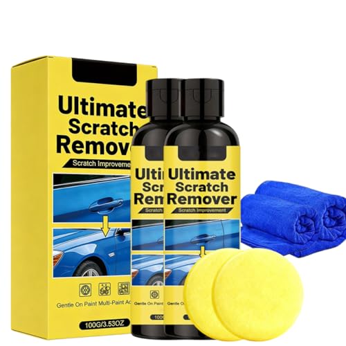 Car Scratch Repair Wax, 2026 New Upgrade Car Scratch Remover Wax with Sponge and Towel, Professional Car Paint Repair Compound for Deep Scratches, Automotive Scratch Repair Kit for Car ，2 Set