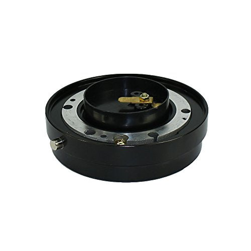 Universal 6 Hole Slim Steering Wheel Quick Release Hub Adapter Snap Off Boss kit for Race/Rally/Motorsport (Black)
