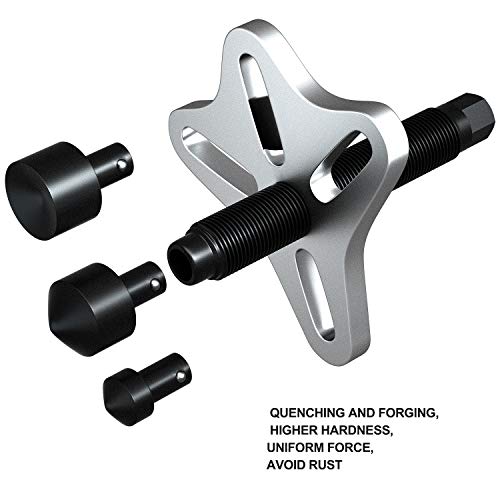 46 Pieces Steering Wheel Puller Kit, Use with Harmonic Balancers, Crankshaft Pulleys and Gears, Work on Most Cars, Pickups, SUVs