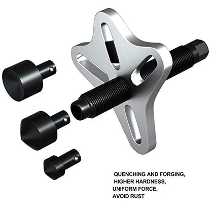 46 Pieces Steering Wheel Puller Kit, Use with Harmonic Balancers, Crankshaft Pulleys and Gears, Work on Most Cars, Pickups, SUVs