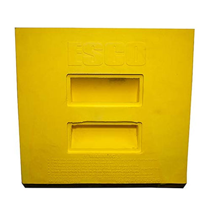 ESCO Pro Series Wheel Chock for Haul Trucks, Construction Equipment, Large Cranes and Trailers, Safety Yellow - size: 120 Ton Load Capacity