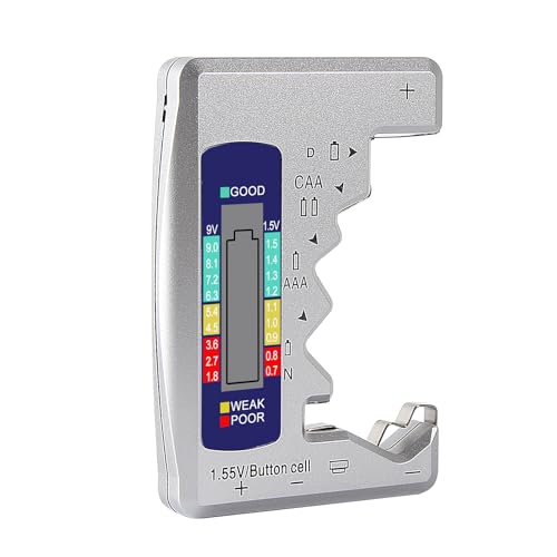 Universal Battery Tester Digital LCD Display Multi-Purpose Battery Checker Capacity Analyzer for AA AAA C D 9V 1.5V Cranking System Tester - color: BT886