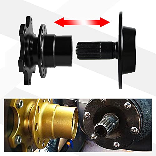 ASUBHA Steering Wheel Quick Release, Universal Steering Wheel Snap Off Quick Release Hub Adapter Boss Kit With 6-hole Steering Wheel Hub, 6 Hole Snap off Boss Kit for Race/Rally/Motorsport