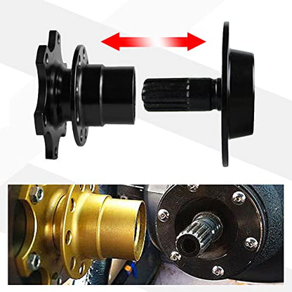 ASUBHA Steering Wheel Quick Release, Universal Steering Wheel Snap Off Quick Release Hub Adapter Boss Kit With 6-hole Steering Wheel Hub, 6 Hole Snap off Boss Kit for Race/Rally/Motorsport
