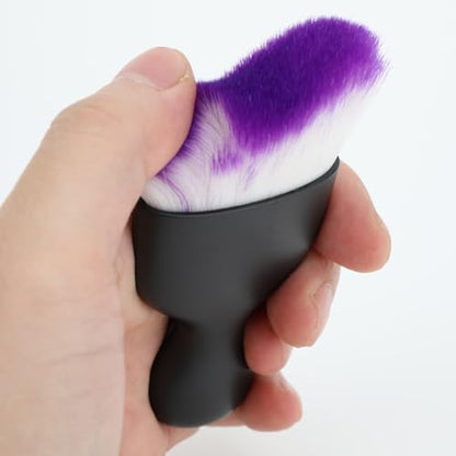 Car Detailing Brush, Soft Bristle Cleaning Brush, Scratch-Free Auto Duster Tool for Dashboard, Air Vents, Leather & Interior Cleaning (Black&Purple with Cap) - color: Black&Purple with Cap