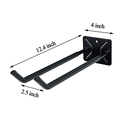 Ultrawall Garage Storage Hooks, Heavy Duty Steel Tool Organizer, 12.4 Inch Wall Mount Hangers Racks for Car Tires, Ladders, Chairs, Ropes and Garden Tools, 2 Pack - size: 2 Pack
