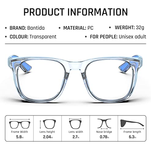 Safety Glasses Anti-Fog Goggles Protective Eyewear Anti Blue Light Protection Glasses For Women And Men - color: Blue