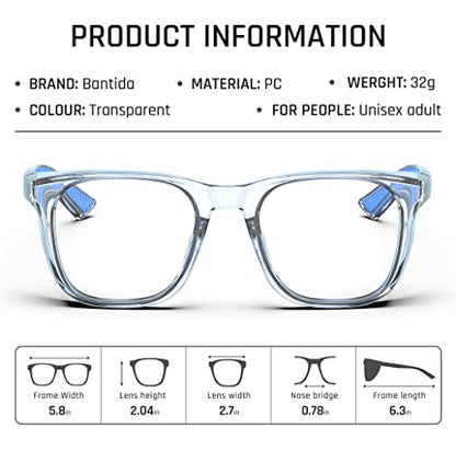 Safety Glasses Anti-Fog Goggles Protective Eyewear Anti Blue Light Protection Glasses For Women And Men - color: Blue