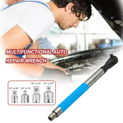 Offset Extension Wrench Impact – Electric Ratchet Wrench, Multifunctional & Durable Power Ratchet Wrenches, Chain Drive Wrench Extender, Dual-Mode Torque Control, Compatible with 1/2" Sockets(3xBlue) - color: Blue 3 Pack
