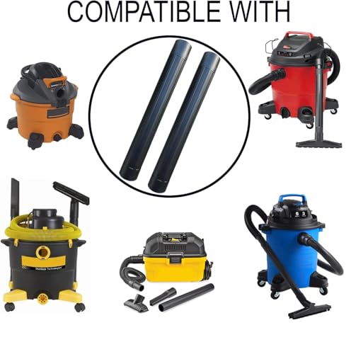 GHAMADE Vacuum Accessories & Attachments for Shop Vac 2-1/2'' - Vacuum Dust Brush & Extension Wand Compatible with Vacuums Using 2-1/4'' Inner Diameter Accessories (Extension Wands, 2-1/4'') - style: Extension Wands