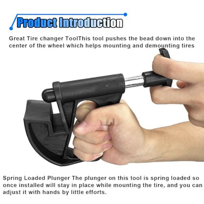 4PCS Car Tire Changer, Tire Bead Breaker Picking Tool, Universal Tire Bead Clamp Drop Center Tool, Plastic Rim Pry Wheel Clamp, Manual Bead Press Tool, Heavy Duty Tire Mounting Tool