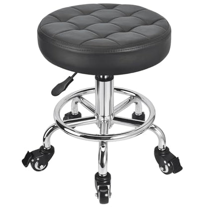JOSTZHXIN Low Height Roller Stool Height Adjustable, Mechanic Stool Low Rolling Chair, Footstool Modern Roller Seat for Salon SPA Home Office Garage Shop (Style 3) - style: style 3