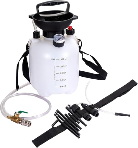 AIGMISON 3L Transmission Fluid Pump, Transmission Fluid Hand Pump Automotive,Transmission Oil Pump, Manual Automotive Oil Filling System,Fluid Transfer Pump with 12 pcs ATF Adapters - color: B