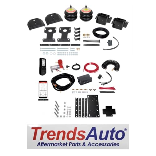 TrendsAuto Firestone Airide Red Label Air Springs Rear Kit & Air Command Heavy Compressor with Dual Wireless App and Remote fits 2020-2026 4500HD 5500HD Cab-Chassis | TrendsAuto Decal - size: Dual Path