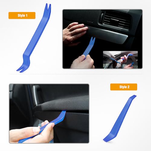 GOOACC Auto Trim Removal Tool Kit No-Scratch Tool Kit for Car Audio Dash Window Molding-4PCS (Blue) - color: Blue, size: 4PCS Trim Removal Tool