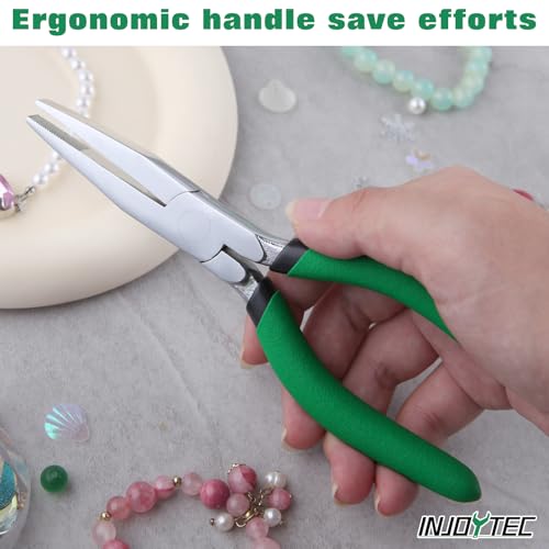 6Inch Diagonal Cutting Pliers Wire Cutters with Wire Stripping | Holes Wire Stripper Wire Nippers Flush Cutters Cable Cutters Side Cutters Wire Snips for Cutting Floral Wires Electric Wires - style: Flat Nose Pliers with Serrated Jaw