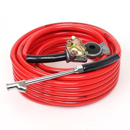 DYNAMIC POWER Truck Tire Inflator Kit- 3/8" X 50' Air Hose with Universal Gladhand & Chuck (RED), D-PVC38-50-04