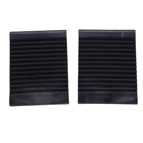 Sorandy Rubber Wheel Chocks, 2Pcs 5x3x2-1/2in Mini Wheel Stoppers for ATVs, Riding Lawnmowers and Gas Powered Scooters, Non Slip, Heavy Duty, Black