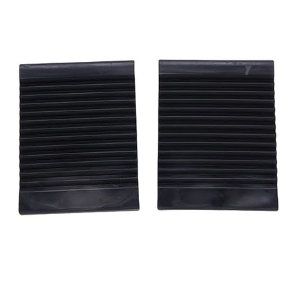 Sorandy Rubber Wheel Chocks, 2Pcs 5x3x2-1/2in Mini Wheel Stoppers for ATVs, Riding Lawnmowers and Gas Powered Scooters, Non Slip, Heavy Duty, Black