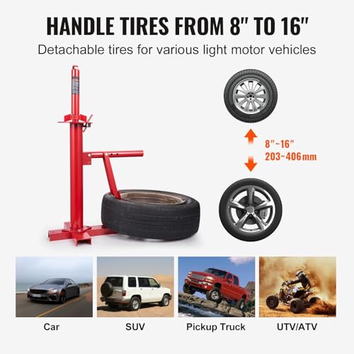 Manual Tire Changer, Portable Hand Bead Breaker Mounting Tool for 203-406 mm Tires, Compatible with Car Truck Trailer, Tire Mounting Machine for Home Garage Small Auto Shop