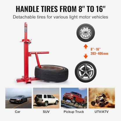 Manual Tire Changer, Portable Hand Bead Breaker Mounting Tool for 203-406 mm Tires, Compatible with Car Truck Trailer, Tire Mounting Machine for Home Garage Small Auto Shop