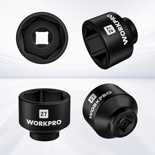 WORKPRO 27mm Oil Filter Socket Wrench, Oil Filter Removal Tool, Oil Filter Change Set, Ideal for Some Mercedes, Volkswagen, Hyundai, Kia, Minis, and Smart Car - style: 27mm