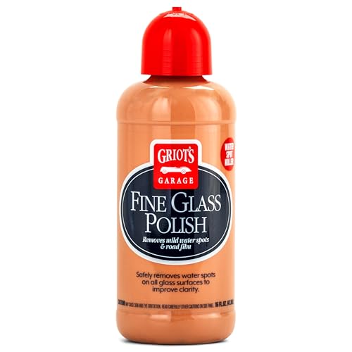 Griot's Garage Fine Glass Polish, Car Window, Windshield Polishing Cleaner for Automotive and Home, Removes Stains and Water Spots, 11017, 16 oz