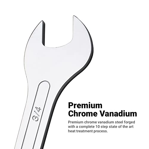 Capri Tools Super-Thin Open End Wrench Set, Metric, 6 to 19 mm, 7-Piece (11850-7MRK) - size: Metric Set, style: 7-Piece (6 to 19 mm)
