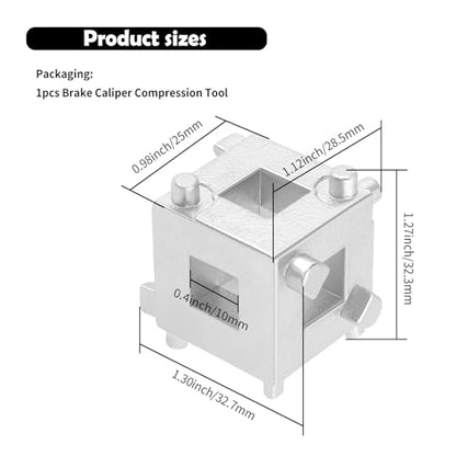 Cube Brake Caliper Compression Tool with 3/8" Drive Port,Sturdy Car Rear Brake Caliper Tool with 6-Sided Design,Professional Car Calipers Piston Compressor Tools for Disc Brakes
