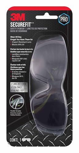 3M Secure-Fit Anti-Fog Eye Protection Glasses - color: Gray, size: One Size