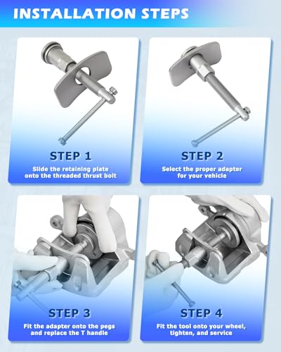 DAYUAN Disc Brake Caliper Piston Rewind Tool Kit Set | 22Pcs Brake Caliper, For Almost Cars Trucks And Four-Wheel Drive Vehicles, Precise Piston Compression, Magnetic Head - size: 22Pcs-Blue