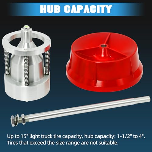 8MILELAKE Portable Bubble Wheel Balancer, Heavy Duty Hubs Wheel Tire Balancer with Bubble Level, Rim Tire Balancing Machine for Car & Light Truck
