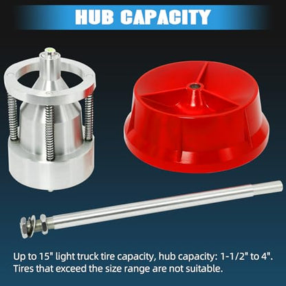 8MILELAKE Portable Bubble Wheel Balancer, Heavy Duty Hubs Wheel Tire Balancer with Bubble Level, Rim Tire Balancing Machine for Car & Light Truck