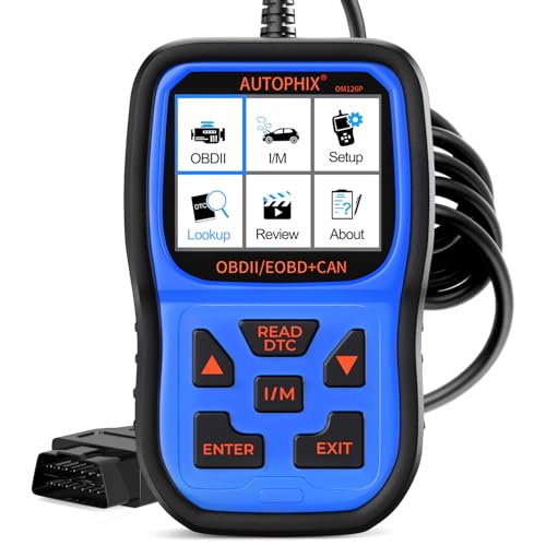 AUTOPHIX OM126P+ OBD2 Scanner, Check Engine Light Code Reader, Car Code Scanner for Automotive Diagnostic, Read & Clear Fault Code, Pass Smog Test, Live Data, for All US Cars After 1996 - color: Blue