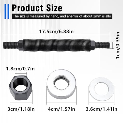 66515 Harmonic Balancer Installation Tool Harmonic Balancer Installer | Compatible with Chevy BBC SBC Cranks, Harmonic Balancer Vibration Damper Installation Tool, Heat-Treat Heavy Duty Steel