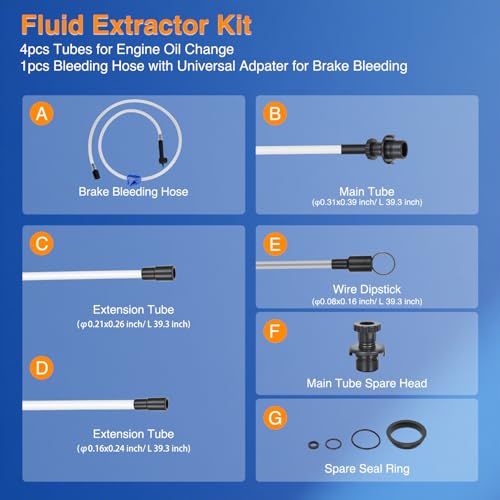 GOOACC Oil Extractor Pump 6.5L Pneumatic Manual Fluid Extractor Pump for Oil Change Tool Kit with Dipstick and Suction Hose Oil Vacuum Pump Extractor for Automotive Boats Motorcycles Fluids Transfer - size: 6.5L Pneumatic/Manual