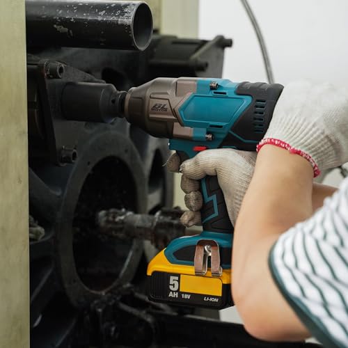 1100 ft-lbs(1500Nm) maximum torque, 20V 1/2 inch cordless impact wrench-brushless, 4-speed adjustment, automatic start and stop.(Host only/Without battery). - size: 1/2 1500Nm
