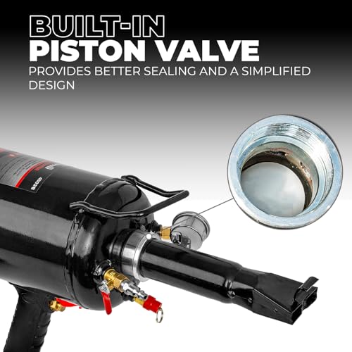 XtremepowerUS Tire Bead Seater, 12L/3.2 Gallon Air Tire Bead Blaster, 116 PSI Portable Tire Inflator, Handheld Bead Bazooka, Build-in Piston Valve - color: Black (Handheld)