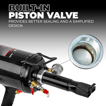 XtremepowerUS Tire Bead Seater, 12L/3.2 Gallon Air Tire Bead Blaster, 116 PSI Portable Tire Inflator, Handheld Bead Bazooka, Build-in Piston Valve - color: Black (Handheld)