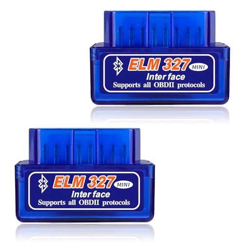 2 PCS ELM327 OBDⅡ Car Auto Diagnostic Scanner, Professional OBD2 Bluetooth Scan Tool Engine Failure Detector, Wireless Interface Mini ELM327 Fault Code Reader for Android Windows - color: 2 PCS