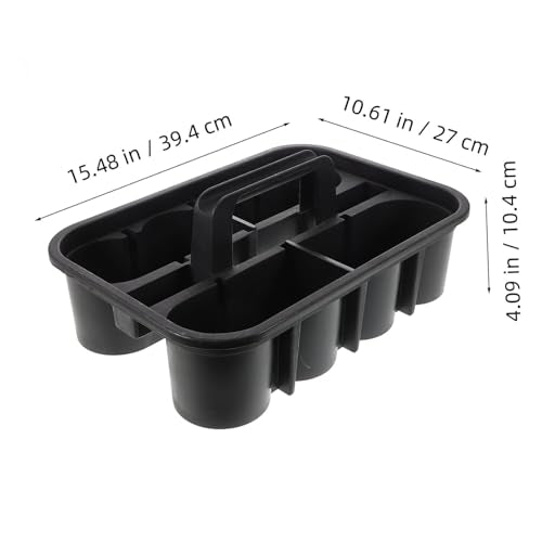 PRETYZOOM Car Detailing Kit Storage Basket Thick Plastic Tool Organizer Handle for Interior Cleaning Professional Rolling Cleaning