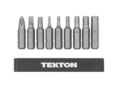 TEKTON 1/4 Inch Bicycle Bit Set with Rail, 9-Piece | DZZ93003