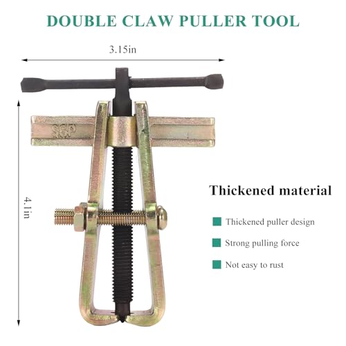 4" 2-Jaw Gear Puller, Adjustable Two Jaw Gear Bearing Pulley Puller Flywheel Removal Tool, 2 Claws Pullers Carbon Steel Separate Lifting Device for Auto Mechanic Maintenance (Yellow) - color: Yellow