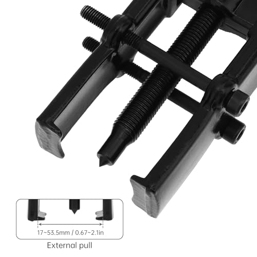 Two Jaw Bearing Puller, Adjustable 2 Jaws Gear Remover Tool, Puller Kit for Bearing, Gears, Pulley, Flywheel, Motorcycle, Car (3 inch) - size: 3 inch