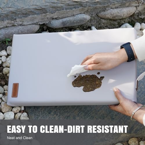 HappyPicnic Waterproof Garden Kneeling Pad - 2" Thick Soft Foam Kneeling Mat for Gardeners with Handle & Removable Cover, Knee Support for Bathing, Grey - color: Grey