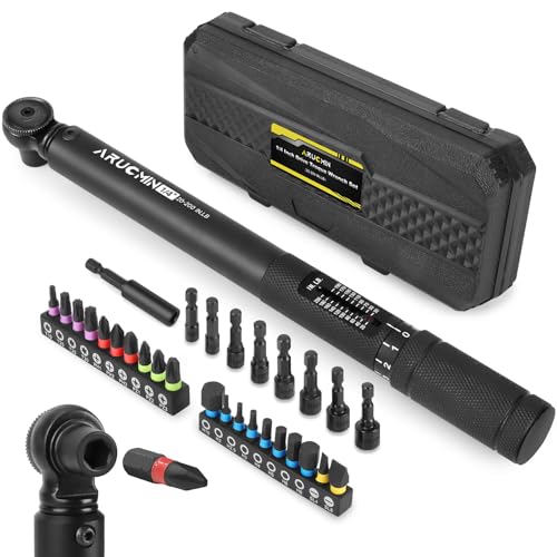1/4 Inch Drive Torque Wrench, Inch Pound Torque Wrench 20-200 in.lb Precision Bike Torque Wrench with 72-Tooth Reversible Ratchet, Calibration Certificate