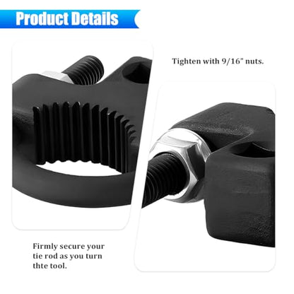 Bittwee Car Inner Tie Rod Removal Tool, U-Shaped Low-Profile Vehicle Tie Rod End Hex Wrench Tool with Non-Slip Teeth, Auto Steering Wheel Installation Wrench, Universal for SUV RV Truck