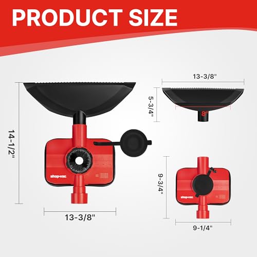 Shop-Vac Dust Collection Attachment, 2-in-1 Vacuum Dust Collection Attachment for Drilling, Fits 4 Hose Sizes (1-1/4", 1-1/2", 1-7/8", 2-1/2")